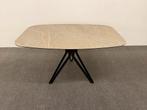 Deens ovale eettafel HPL grijs marmer 140x90, 100 tot 150 cm, Zo goed als nieuw, Ovaal, Info@betaalbaar-design.nl