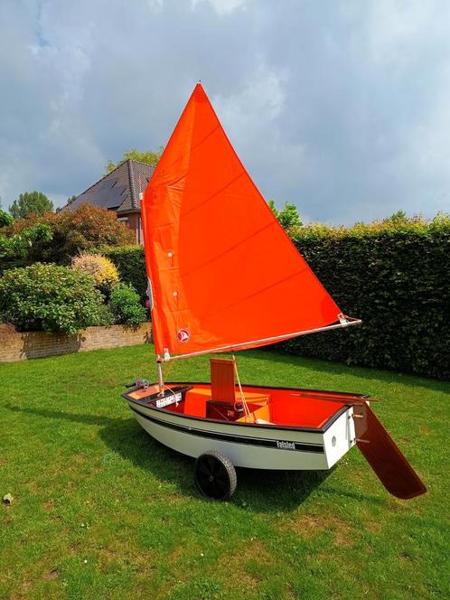 Optimist compleet incl. Strandkar, Watersport en Boten, Zeilen en Zeiltoebehoren, Gebruikt, Overige typen, Minder dan 15 m², Ophalen