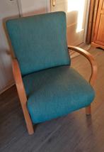 Petrol groene fauteuil, Huis en Inrichting, Fauteuils, Ophalen, Minder dan 75 cm, 50 tot 75 cm