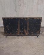 Antiek emaille reclamebord van Dunlop inclusief standaard., Reclamebord, Gebruikt, ., Ophalen of Verzenden