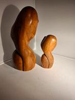 Twee houten madonna's., Antiek en Kunst, Kunst | Beelden en Houtsnijwerken, Ophalen of Verzenden