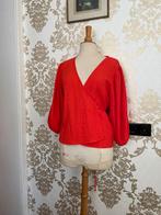 Oranje/rode overslag blouse merk Desigual maat L, Kleding | Dames, Maat 42/44 (L), Oranje, Ophalen of Verzenden, Zo goed als nieuw