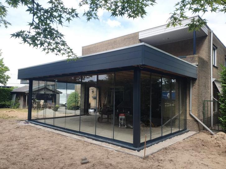 Glazen schuifwand glazenschuifwanden glazen wand schuifdeur, Doe-het-zelf en Verbouw, Glas en Ramen, Nieuw, Glasplaat, 160 cm of meer