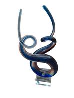 Vintage Murano glas werk abstract blauw en amberkleurig, Antiek en Kunst, Kunst | Designobjecten, Ophalen of Verzenden