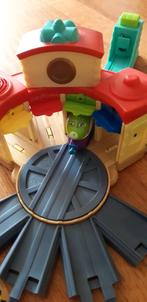 Chuggington treinstation met treinbaan en treintjes, Ophalen of Verzenden, Zo goed als nieuw, Jongen of Meisje