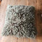 Groot Groenlands Schapenwol Kussen, Ophalen of Verzenden, Nieuw, Groen, Vierkant