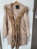 Dames winterjas van Discovering met bontkraag maat 42/44, Ophalen of Verzenden, Zo goed als nieuw, Maat 38/40 (M), Beige