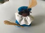 Vingerpopje zwarte piet 10 cm. Hoog, Hobby en Vrije tijd, Vilt, Ophalen of Verzenden, Nieuw, Figuurtje(s), Wolvilt