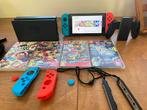 Nintendo Switch Pakket, Spelcomputers en Games, Spelcomputers | Nintendo Switch, Met 2 controllers, Ophalen of Verzenden, Switch Original