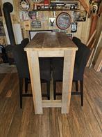 Bartafel met 4 krukken type Ikea henriksdal, Ophalen, Gebruikt, Met voetsteun, 60 tot 90 cm