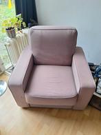 Grijsroze fauteuil, Huis en Inrichting, Fauteuils, Ophalen, Gebruikt, 75 tot 100 cm, 75 tot 100 cm
