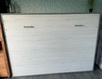 Opklap bed met matras, Huis en Inrichting, Ophalen, Tweepersoons, Zo goed als nieuw, Hout