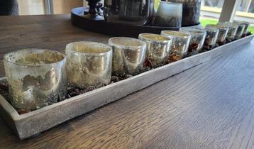 Riviera Maison robuuste tray waxinelichtjes windlichtjes beschikbaar voor biedingen