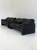 Cassina Maralunga 2-zits zwart grijs door Vico Magistretti, Ophalen, -, -, Zo goed als nieuw
