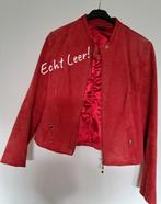 Rode leren jas M&S Mode - Maat 40, Maat 38/40 (M), Ophalen of Verzenden, M&S Mode, Gedragen