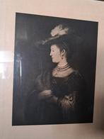 Gravure Rembrandt Saskia van Uylenburg, Ophalen of Verzenden