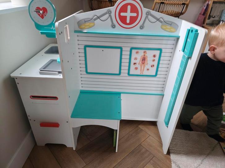 Speelgoed houten Dokterspraktijk, Kinderen en Baby's, Kinderkamer | Stapelbedden en Hoogslapers, Zo goed als nieuw, Stapelbed