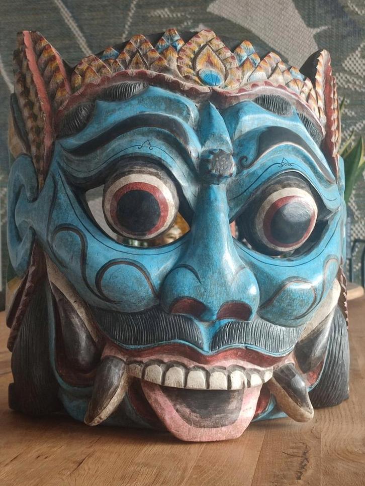 Bali Barong masker Indonesië hout balinees houtsnijwerk, Antiek en Kunst, Kunst | Niet-Westerse kunst, Ophalen of Verzenden