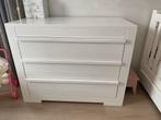 Witte Commode met 3 Lades en ledikant, Ophalen, 50 tot 70 cm, Zo goed als nieuw, 75 tot 100 cm
