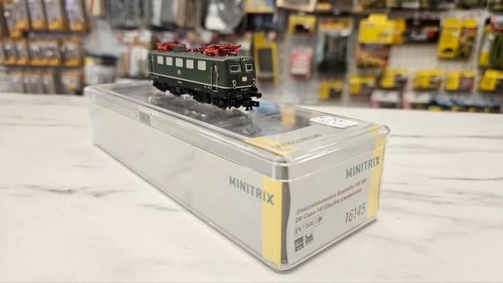 Minitrix 16145 E-lok BR 141 222-0 Groen DCC MFX Sound, Hobby en Vrije tijd, Modeltreinen | N-Spoor, Zo goed als nieuw, Locomotief
