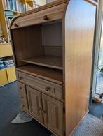 Houten secretaire, computerkast, opbergkast, Huis en Inrichting, Kasten | Computermeubels, Ophalen, Gebruikt, 70 tot 120 cm, 40 tot 80 cm