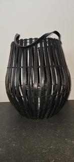 Prachtige zwarte windlicht, 25 tot 50 cm, Zwart, Ophalen of Verzenden, Zo goed als nieuw
