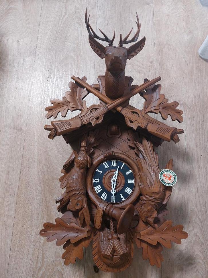 koekoeksklok GROTE jachtklok+8 daags uurwerk, Antiek en Kunst, Antiek | Klokken, Ophalen
