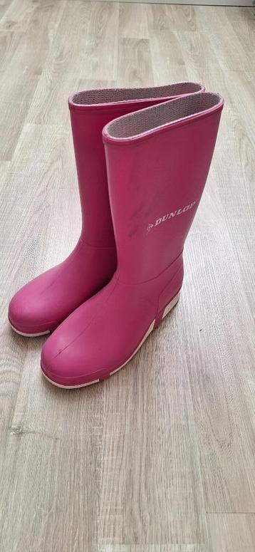 dunlop roze regenlaarzen maat 32 beschikbaar voor biedingen