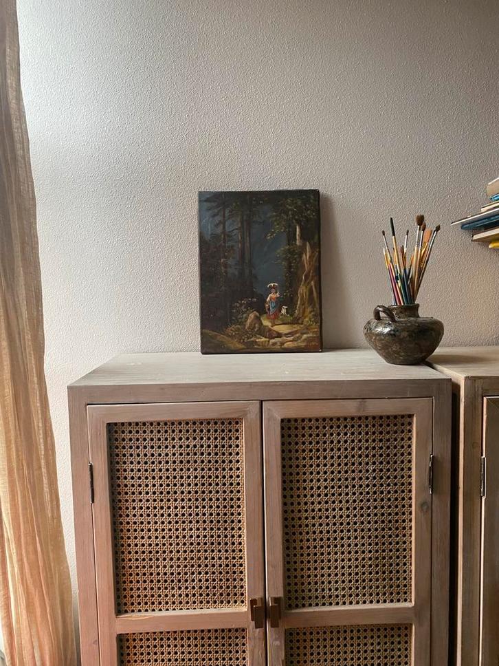 Olieverfschilderij Vrouw met Waterkruik, Antiek en Kunst, Kunst | Schilderijen | Klassiek, Ophalen