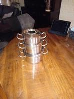 Te koop pannen, Huis en Inrichting, Keuken | Potten en Pannen, Ophalen, Zo goed als nieuw, Rvs, Pannenset