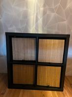 Zwarte IKEA Kallax kast met manden, Ophalen, Met plank(en), Zo goed als nieuw, Minder dan 100 cm