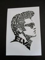 ELVIS PRESLEY Sticker met Elvis afbeelding van Letters., Ophalen of Verzenden, Nieuw