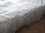 Sprookjes bedsprei helder wit met licht roze rozen brocante, Wit, Overige typen, Tweepersoons, Ophalen of Verzenden