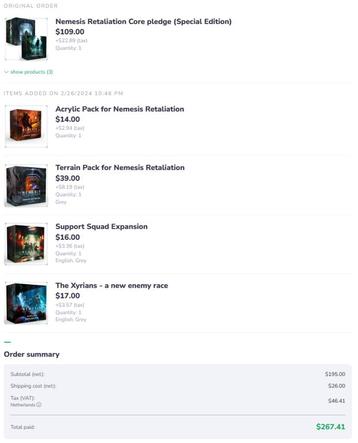 Nemesis: Retaliation - Kickstarter, nieuw! beschikbaar voor biedingen