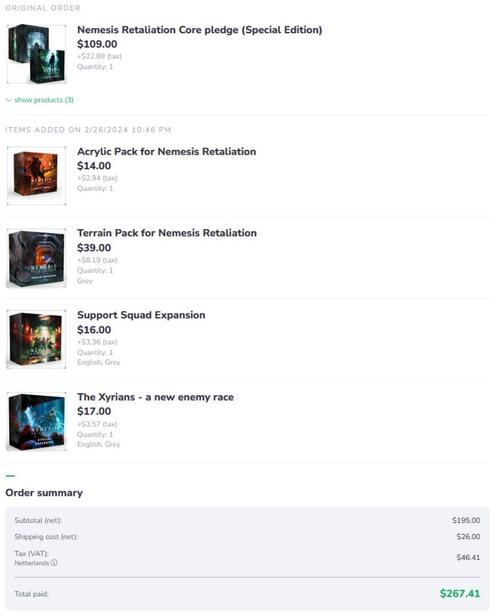 Nemesis: Retaliation - Kickstarter, nieuw!, Hobby en Vrije tijd, Gezelschapsspellen | Bordspellen, Nieuw, Ophalen of Verzenden