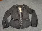 Nieuw zwart kort tweed jasje met klrin glittertje maat 36, Zwart, Nieuw, Ophalen of Verzenden, Jasje