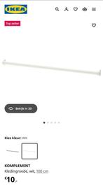 Ikea komplement roede wit 100 cm, Ophalen, 50 tot 100 cm, Zo goed als nieuw, Minder dan 100 cm