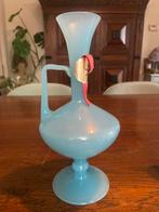 Vaasje / karaf blauw opaline de Lorraine, Ophalen of Verzenden