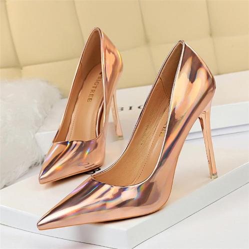Hoge champagne dames hakken stiletto pumps glimmende punt, Kleding | Dames, Schoenen, Nieuw, Pumps, Verzenden