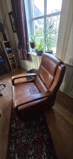 Gebruikte leren fauteuil, Ophalen, Minder dan 50 cm, Gebruikt, Leer
