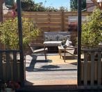 Twee z.g.a.n. Bamboe palletbank incl. kussens, Tuin en Terras, Ophalen, Zo goed als nieuw