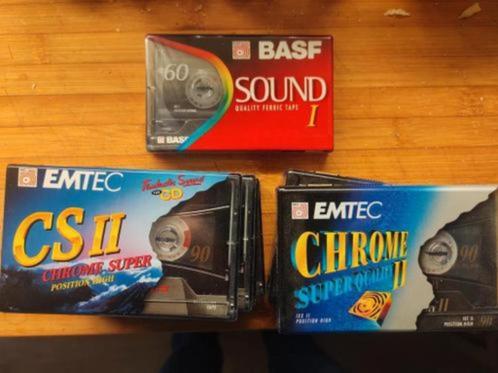 BASF EMTEC 90 cassettes 9 stuks, Cd's en Dvd's, Cassettebandjes, Nieuw in verpakking, Onbespeeld, Overige genres, 2 t/m 25 bandjes