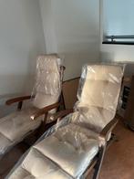 Deckchairs teak twee stuks, Ophalen, Zo goed als nieuw
