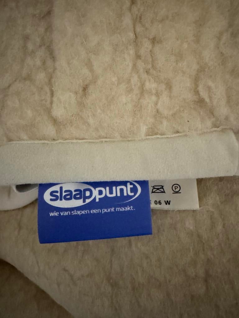 Slaappunt wollen onderdeken - 2 personen, Beige, Tweepersoons, Ophalen of Verzenden, Deken of Dekbed