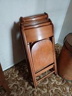 Vintage houten klapstoelen (6 stuks), Antiek en Kunst, Antiek | Meubels | Stoelen en Banken, Ophalen