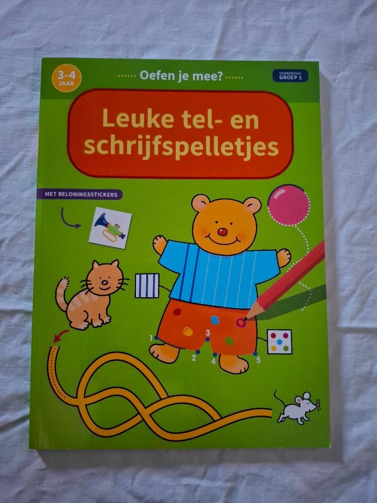 Leuke tel- en schrijfspelletjes (nieuw), Ophalen, Nieuw, 3 tot 4 jaar