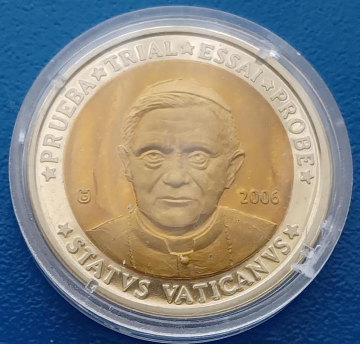 10 Euro Vaticaan, Paus Benedictus XVI - Probe 2006, Postzegels en Munten, Penningen en Medailles, Overige materialen, Buitenland