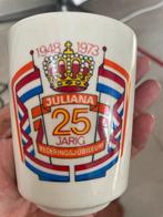 Juliana 25 Jaar Regeringsjubileum Beker, Antiek en Kunst, Antiek | Keramiek en Aardewerk, Ophalen of Verzenden