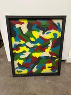 Kleurrijk schilderij, Antiek en Kunst, Kunst | Schilderijen | Abstract, Ophalen of Verzenden