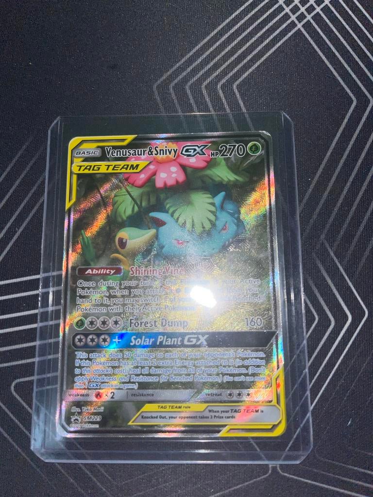 Pokémon Kaart - Venusaur & Snivy GX, Ophalen of Verzenden, Gebruikt, Losse kaart